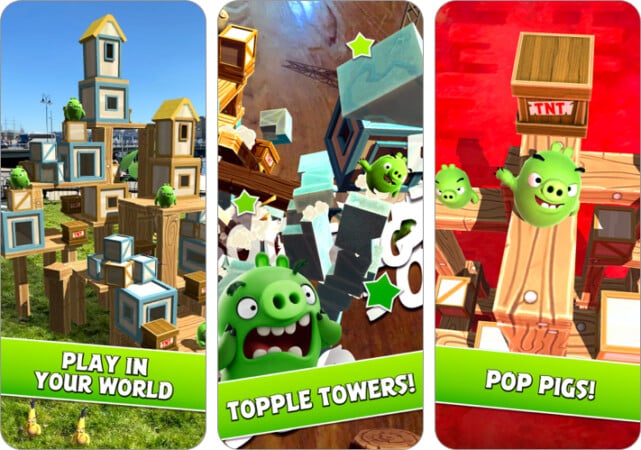 Angry Birds AR game for iPhone and iPad