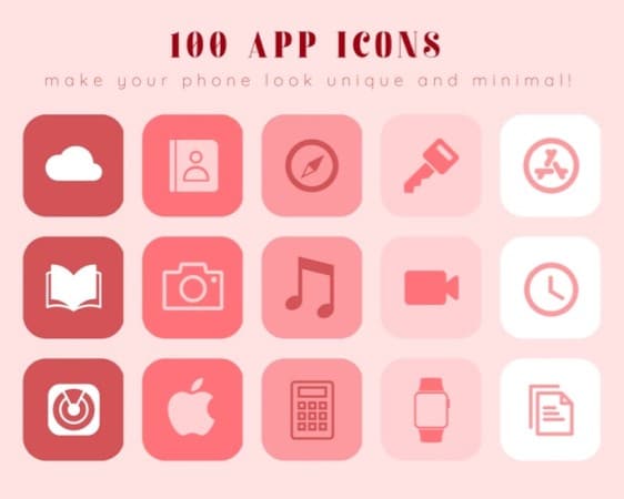 App Icon Bundle, Valentines Themed Design