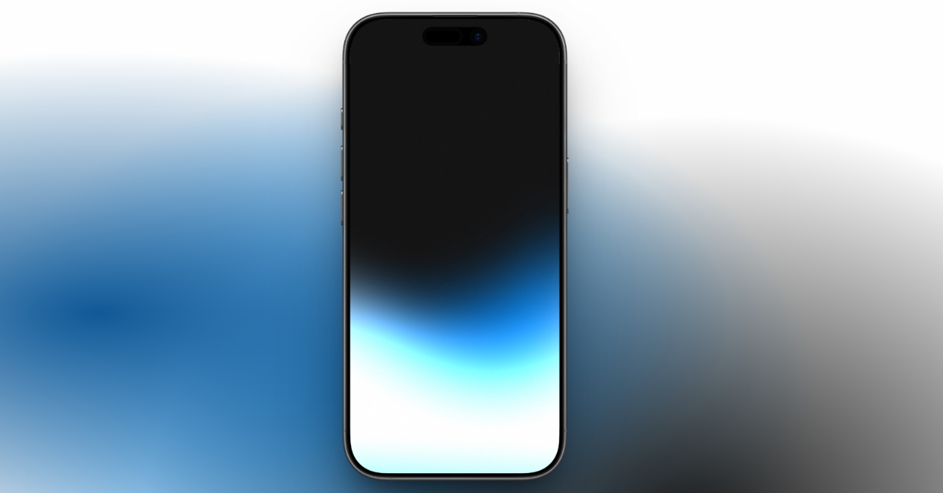 Black and Sky-Blue Glow Wallpaper