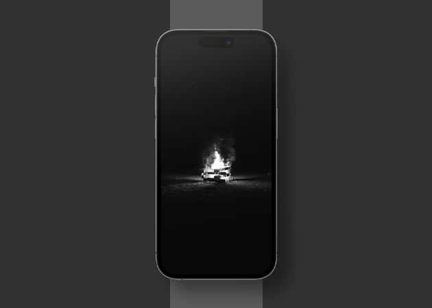 Campfire HD black wallpaper
