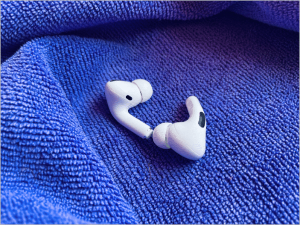 Clean AirPods with a microfiber cloth