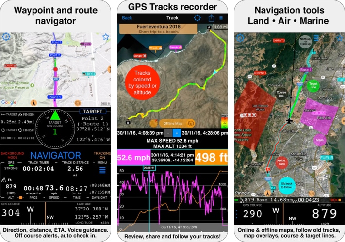 Compass 55. Map GPS kit iPhone App Screenshot