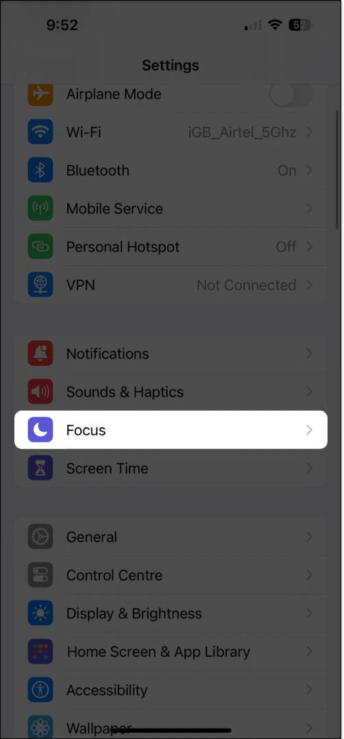 Disable Focus modes