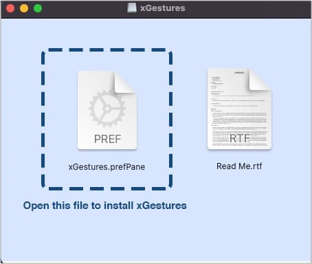 Download and install xGestures on your Mac