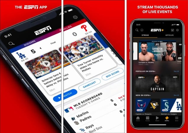 ESPN cricket app for iPhone