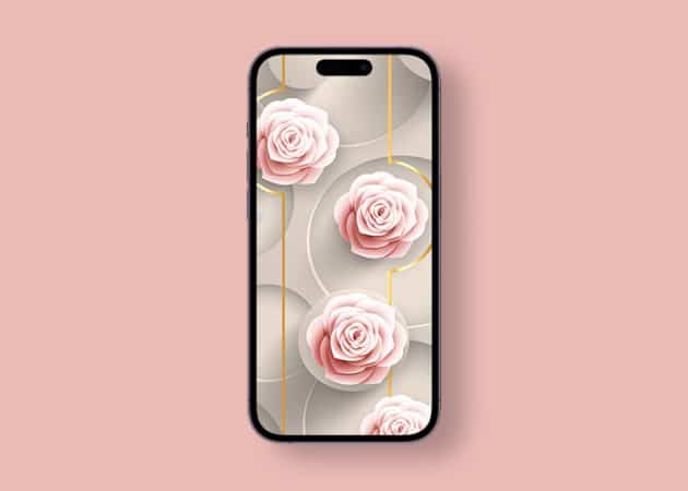 Elegant rose gold wallpaper for iPhone 