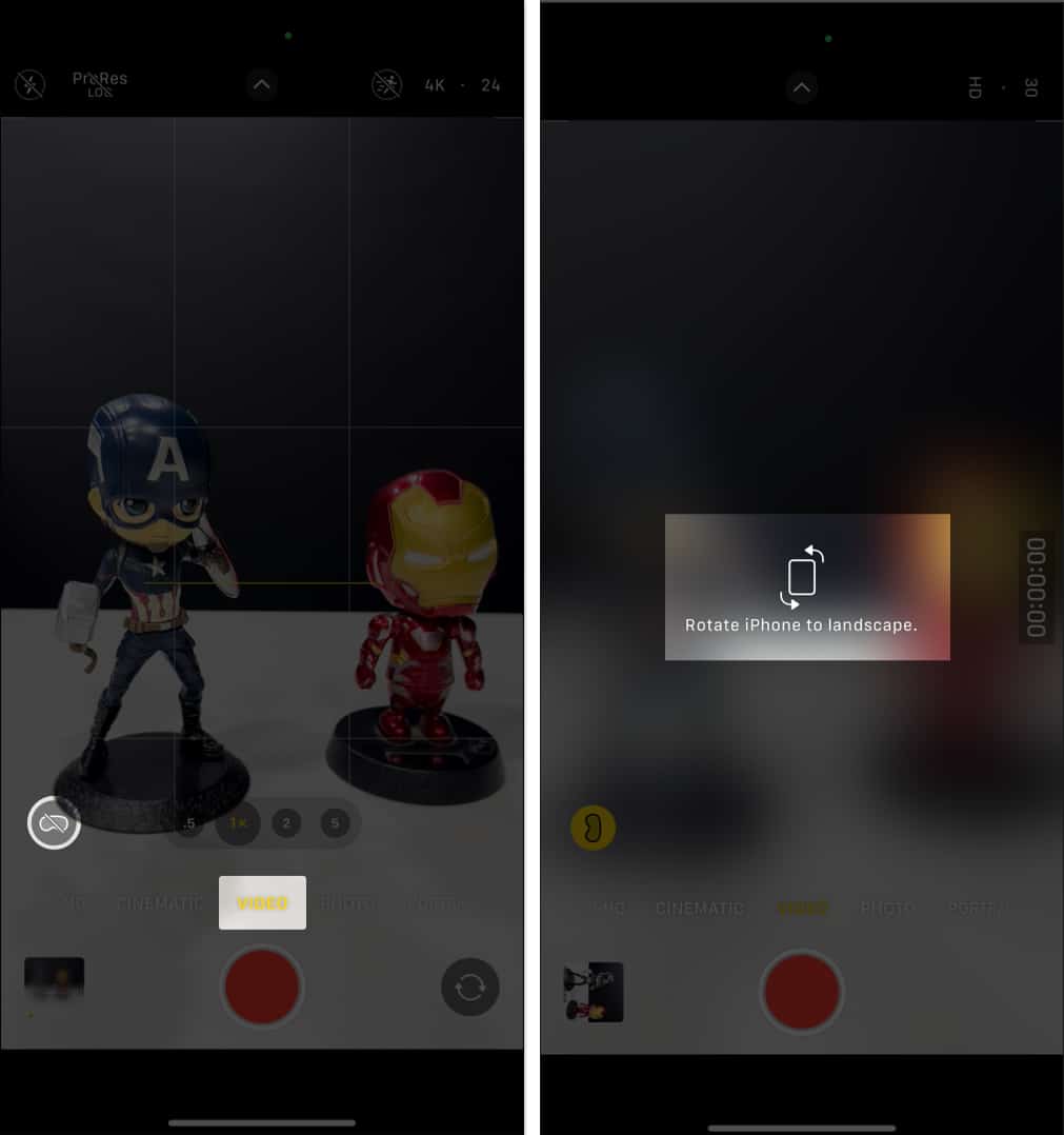 Enable Spatial mode in Camera, turn your device in landscape mode