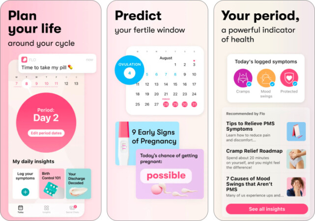 Flo Period Tracker & Calendar for iPhone iPad