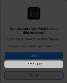 Force Quit the app when prompted