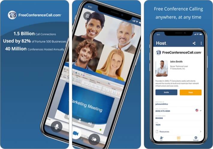Free Conference Call iPhone and iPad App Screenshot