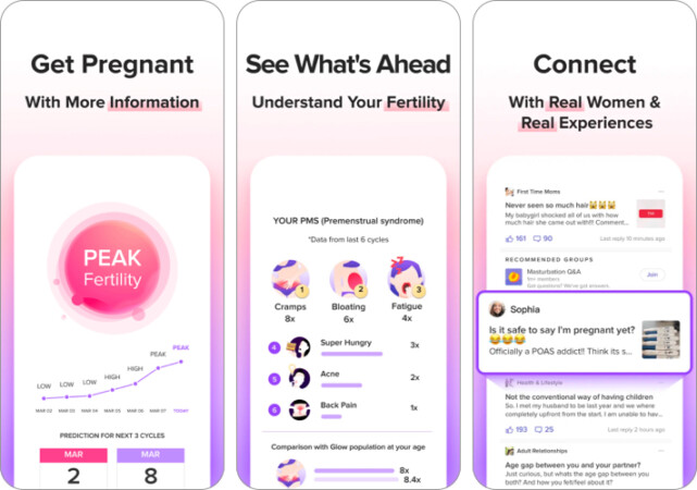 Glow Period  Fertility Tracker Apps for iPhone