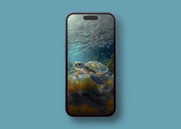 Hawaiin Sea Turtle iPhone 4K wallpaper