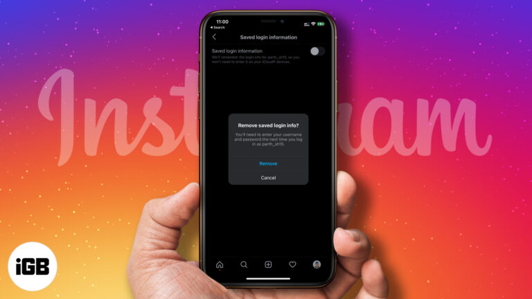 How to remove remembered account on Instagram from iPhone