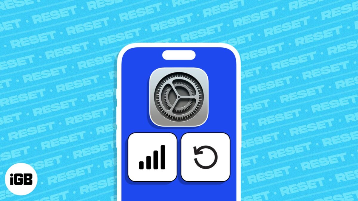 How to reset network settings on iphone
