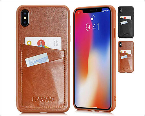 KAVAJ Leather Wallet Slim Case for iPhone Xs Max