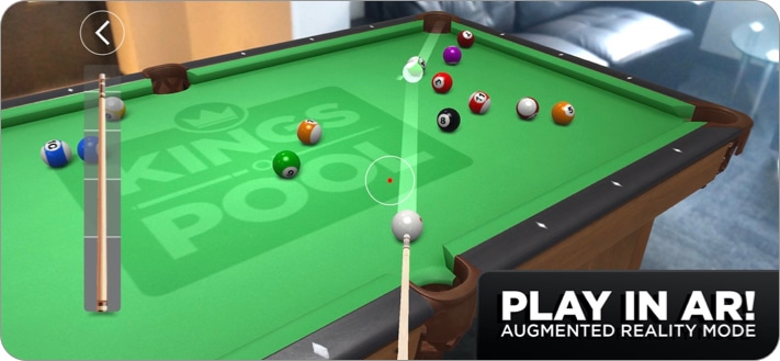Kings of Pool AR game for iPhone and iPad
