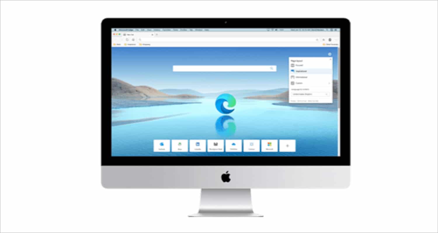 Microsoft Edge Mac app screenshot