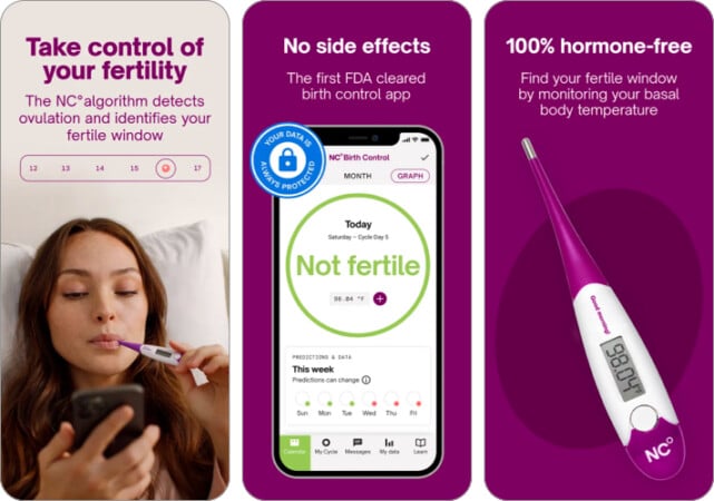 Natural Cycles fertility tracker app for iPhone
