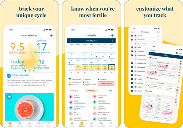 Ovia Fertility  Cycle Tracker for iPhone