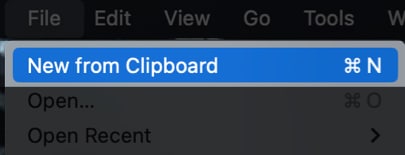 Pick New from Clipboard