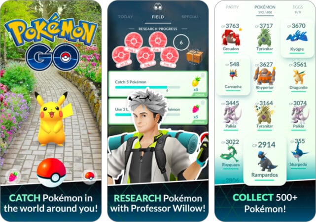 Pokémon GO AR game for iPhone and iPad