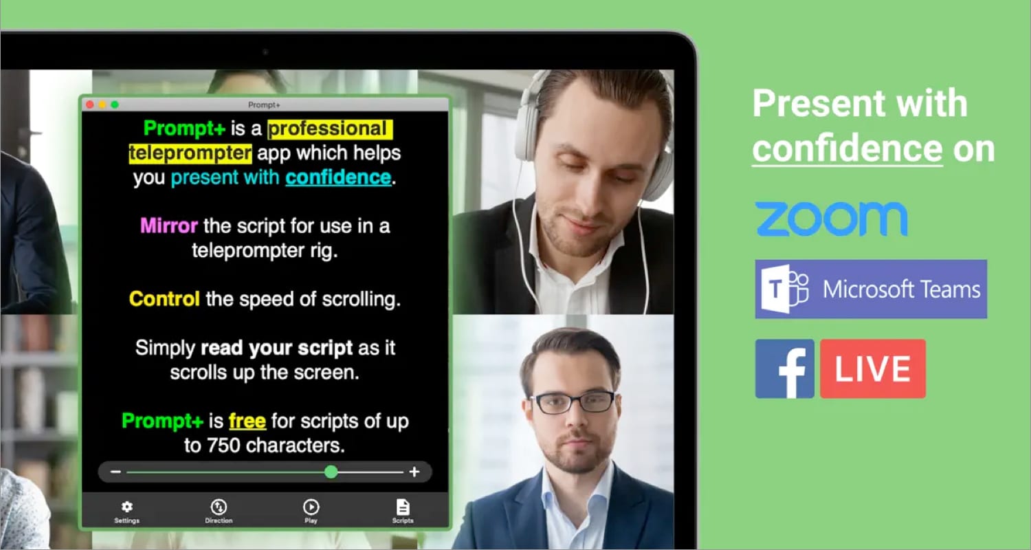 Prompt+ Teleprompter Mac app screenshot