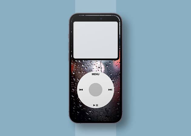 Rain drops iPod wallpaper for iPhone