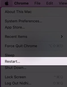 Restart your Mac