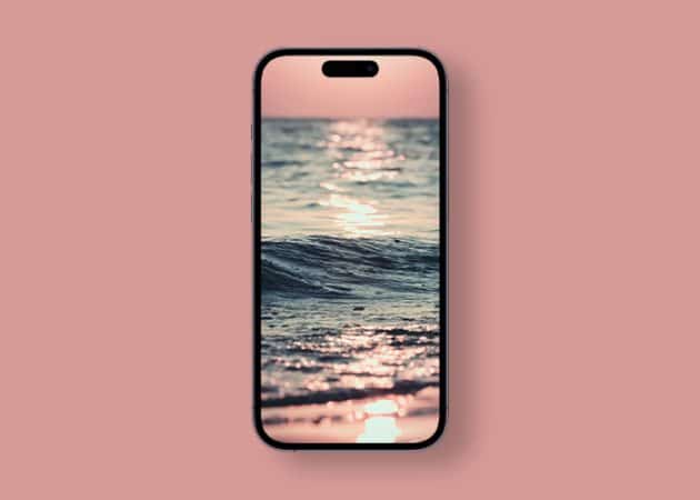 Rose gold water wallpaper for iPhone