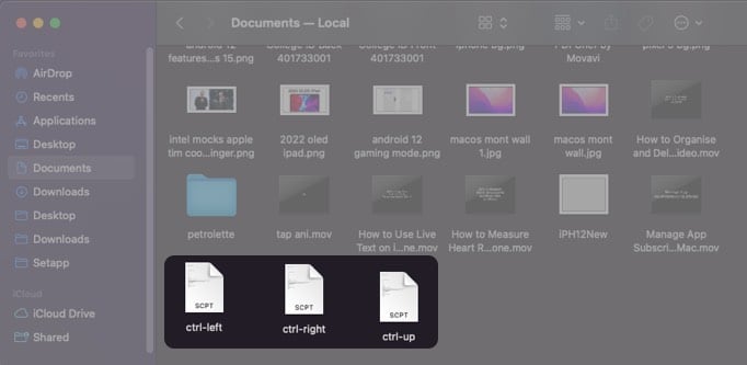 Save Apple Scripts in a separate folder on Mac
