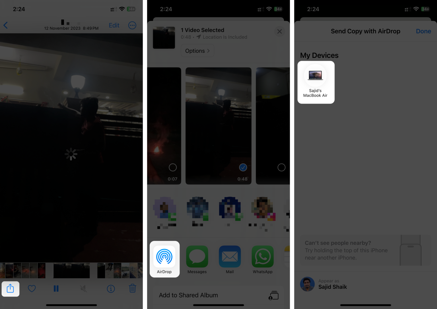 how to send all videos to icloud