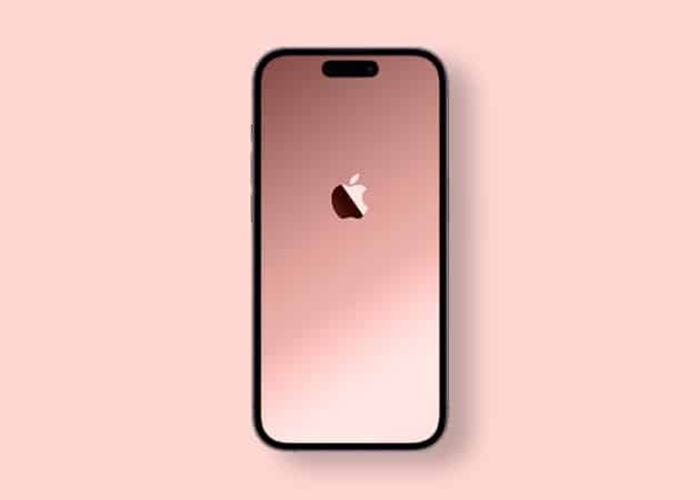 Simple rose gold wallpaper for iPhone 