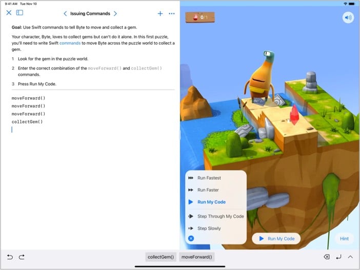 Swift Playgrounds iPad app for coding