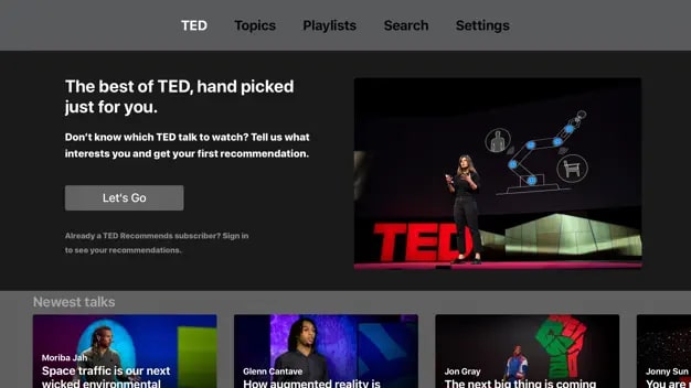 Ted Apple TV app