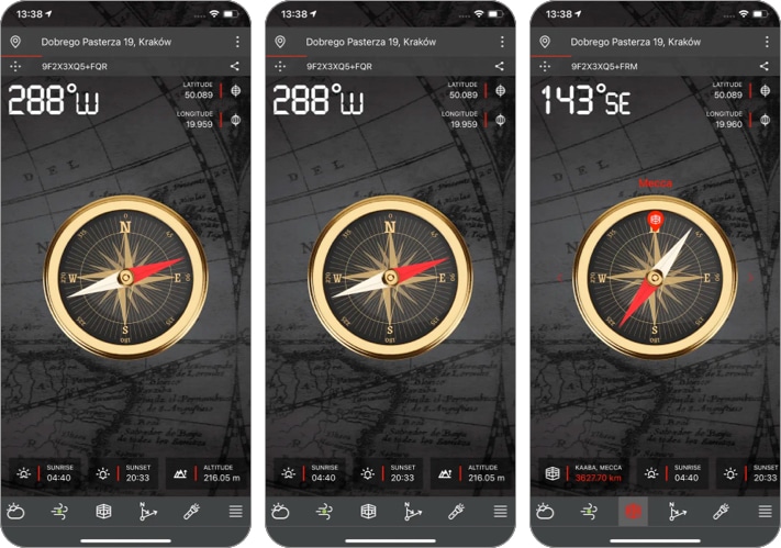 The Best Compass iPhone App Screenshot