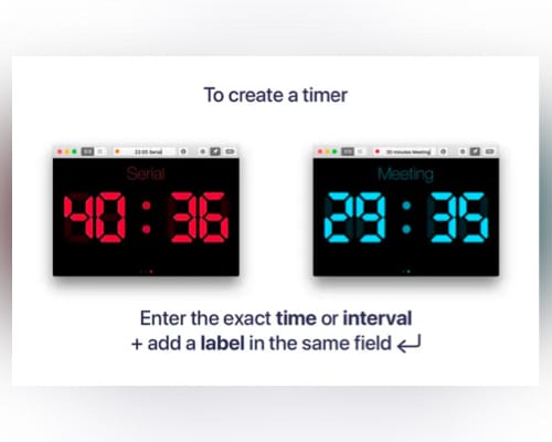 Timer RH alram app for Mac
