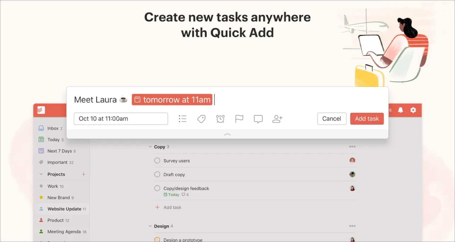 Todoist Mac app screenshot