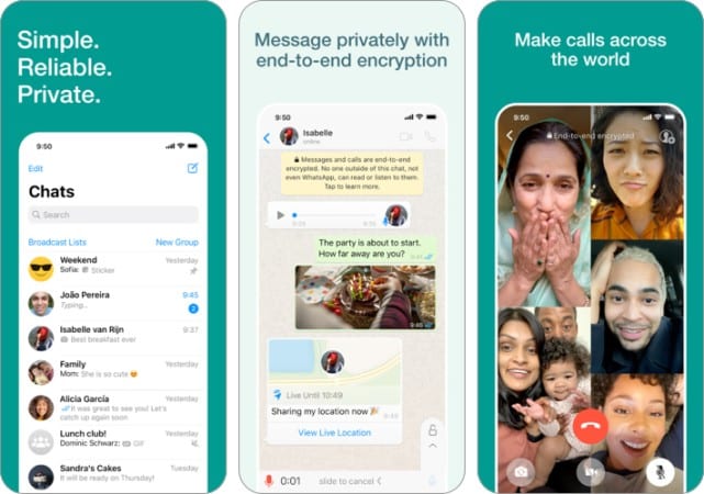 WhatsApp Messenger iPhone Screenshot