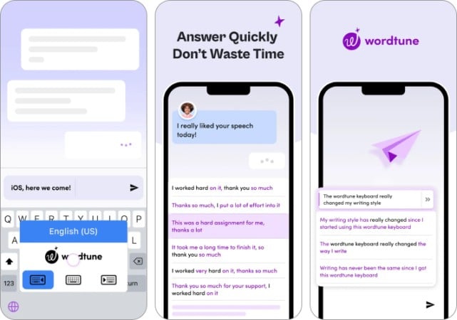 Wordtune AI writing assistant app for iPhone and iPad