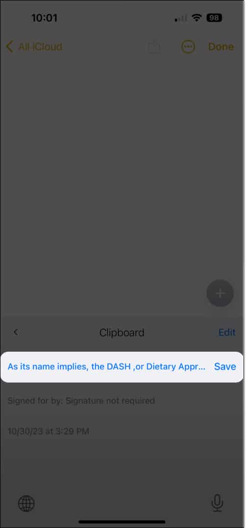 You can save the copied text to keep it in clipboard history