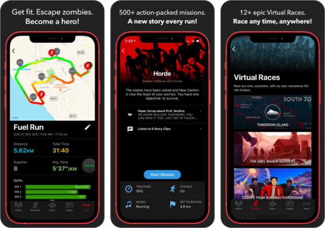 Zombies Run AR game for iPhone and iPad