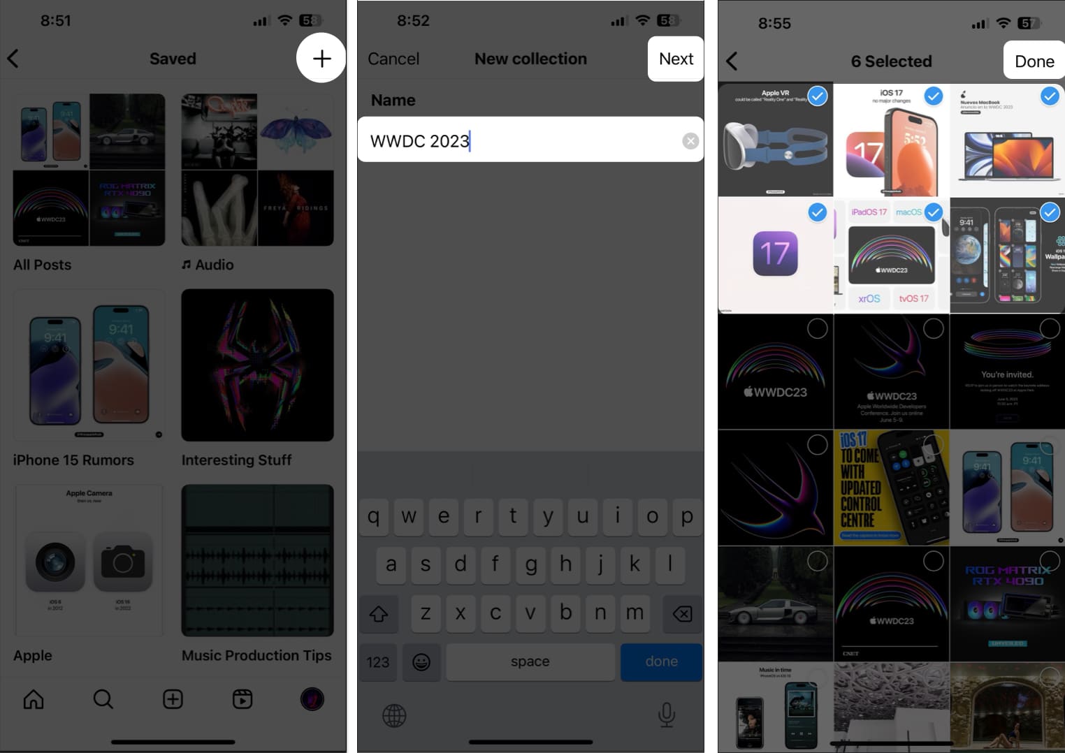 How to create collection of saved posts on Instagram from iPhone - 95