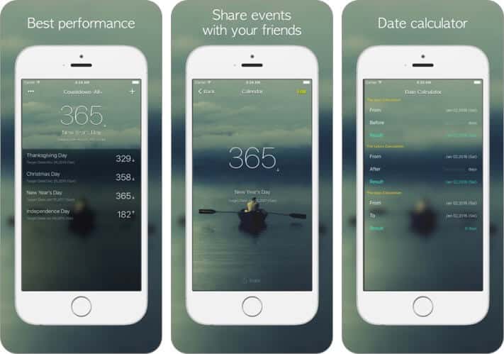 Countdown° iOS App Screenshot
