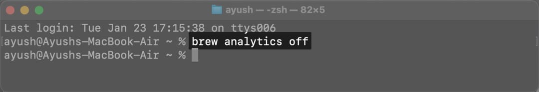 disable homebrew analytics