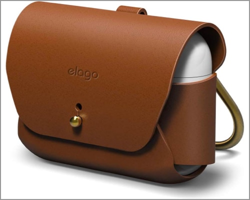elago Leather Case Compatible with AirPods Pro Case