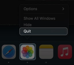 force quit photos app on mac