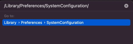 go to system configuration folder in mac