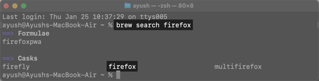 homebrew search package