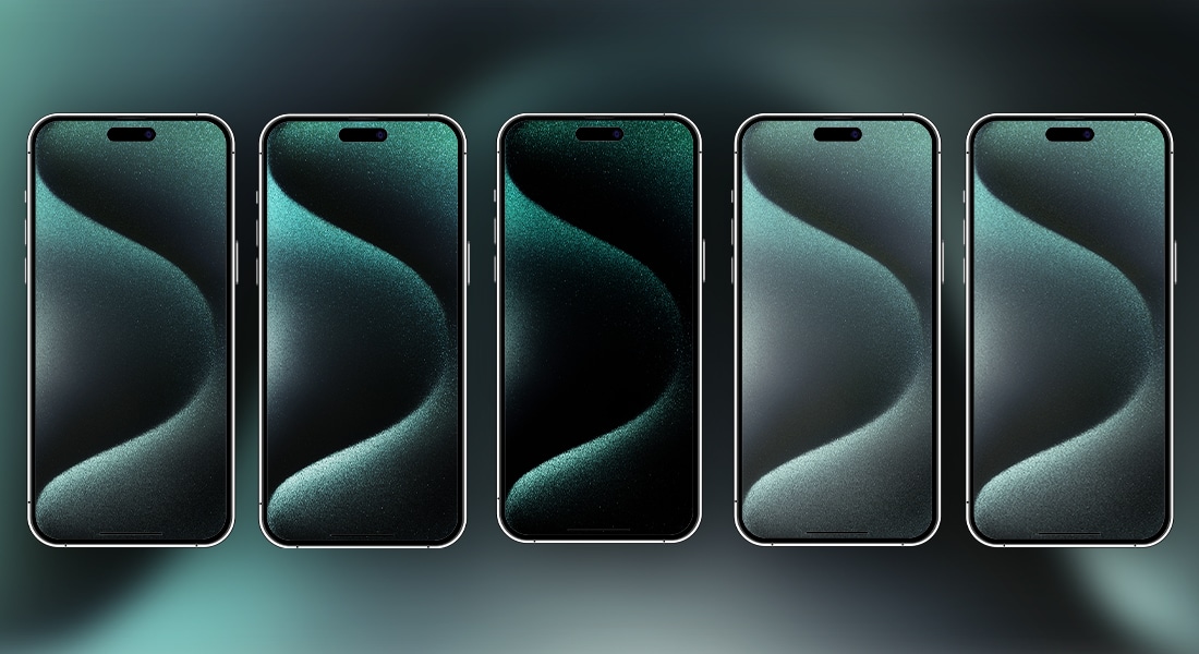 iPhone 15 Pro and 15 Pro Max Turquoise Wallpaper