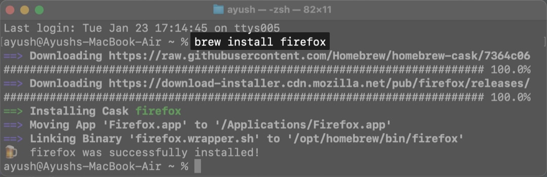 installing packages with homebrew